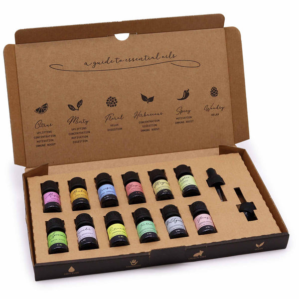 Experience Serenity and Renewal with the Stylish Hideout Aromatherapy Essential Oil Set - Spring