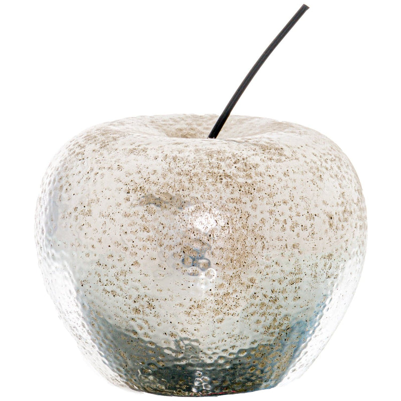 Large Silver Apple Ornament