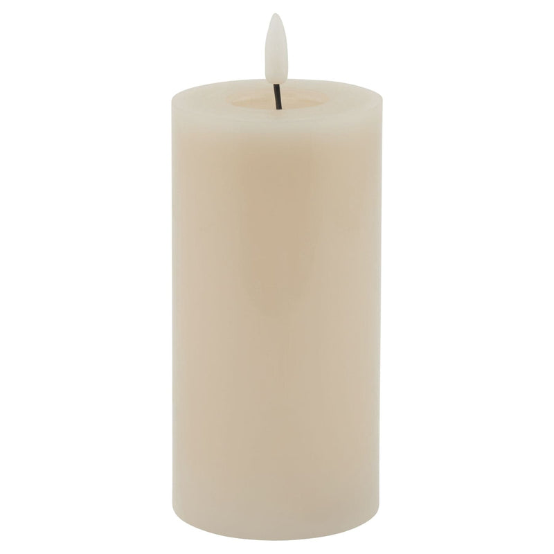 Luxe Collection Melt Effect 3x6 Taupe LED Wax Candle