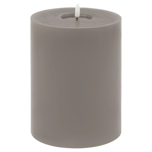 Luxe Collection Melt Effect 6x8 Grey LED Wax Candle
