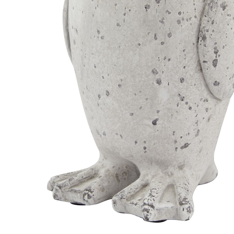 Small Grey Stone Effect Penguin Statue